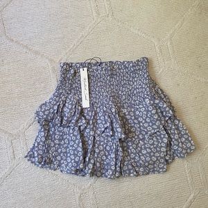 Tiered Floral Smocked Skirt
